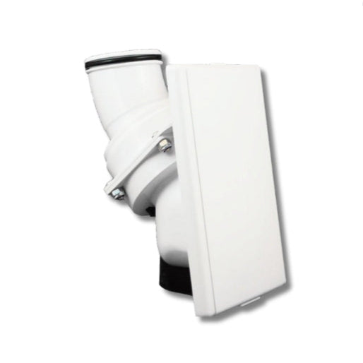 Valve trim kit for Hide-A-Hose central vacuum system, pictured closed