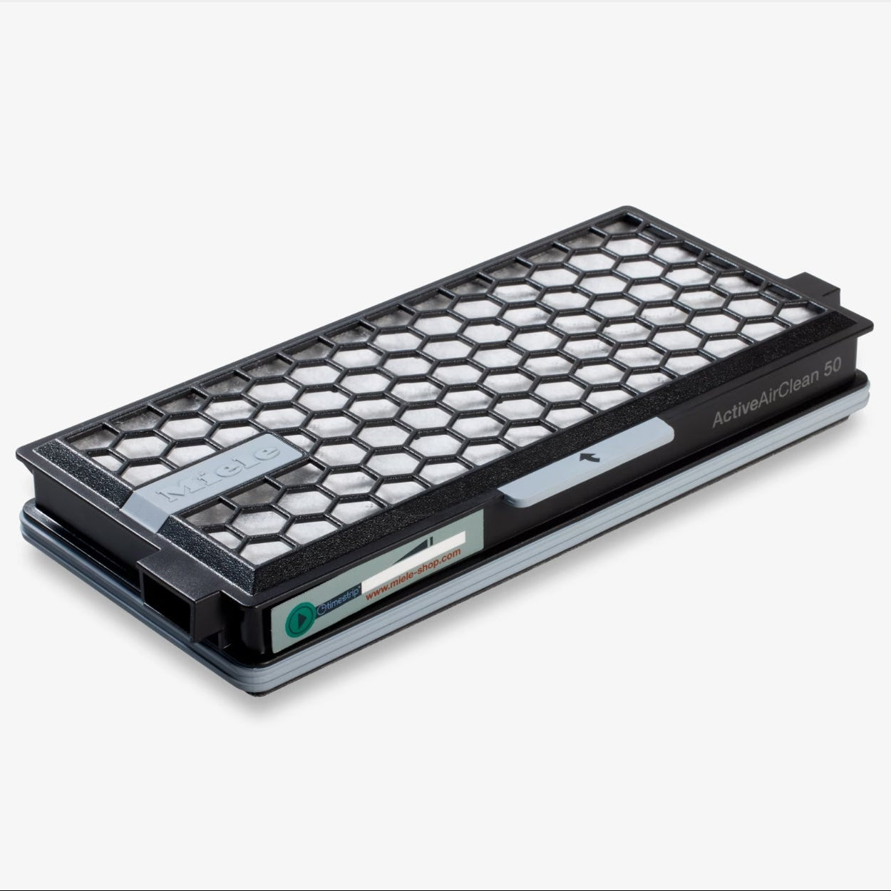 Miele vacuum filter with honeycomb design.