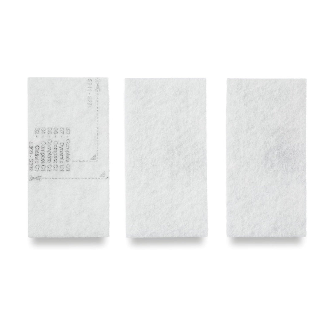 Three dust compartment filters for Miele vacuums.