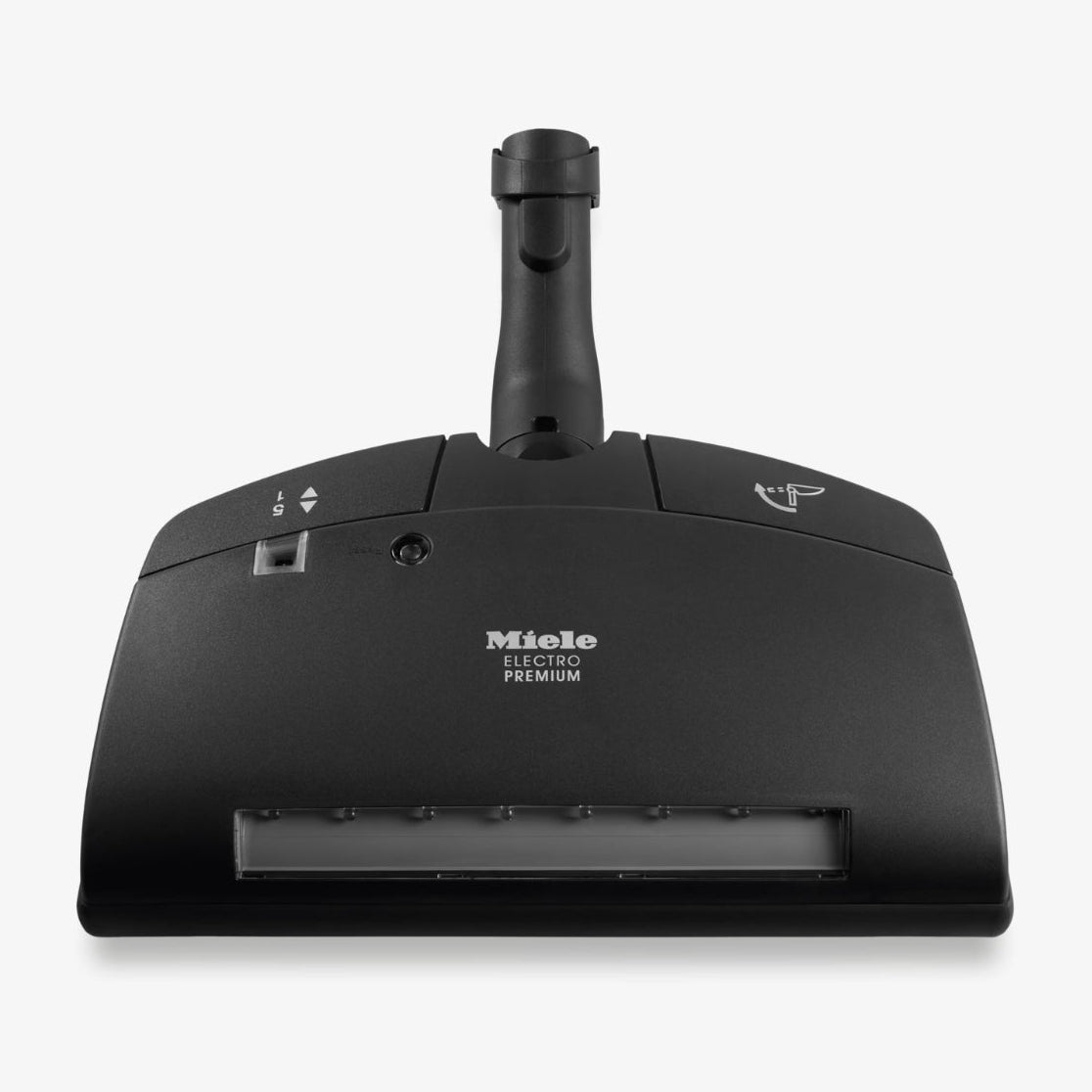 Vacuum carpet floorbrush by Miele brand pictured on white background.