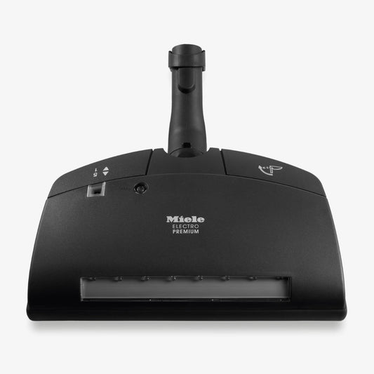 Vacuum carpet floorbrush by Miele brand pictured on white background.